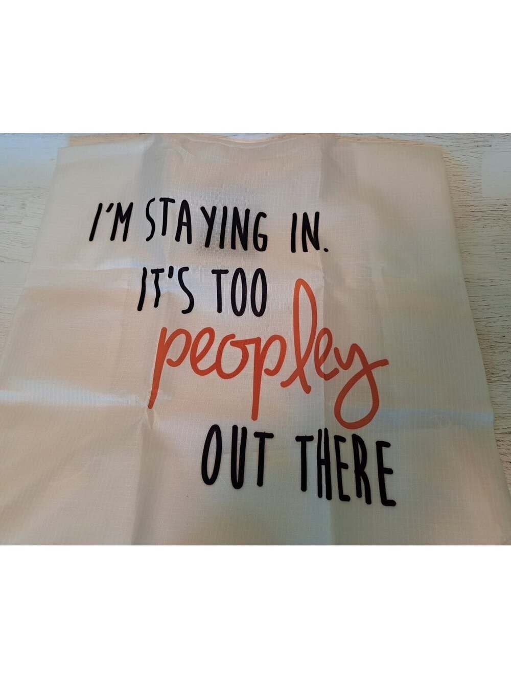 Reusable Foldable Tote Bag Comedy Humor Stocking Stuffer Funny Kawaii Travel